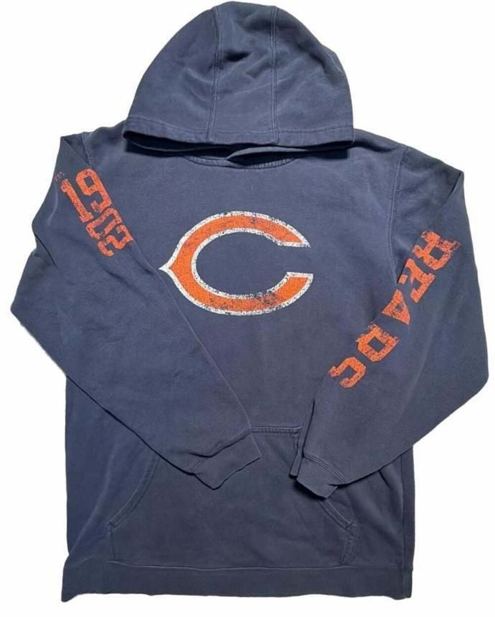 Vintage Reebok NFL Chicago Bears Hoodie Pullover Blue